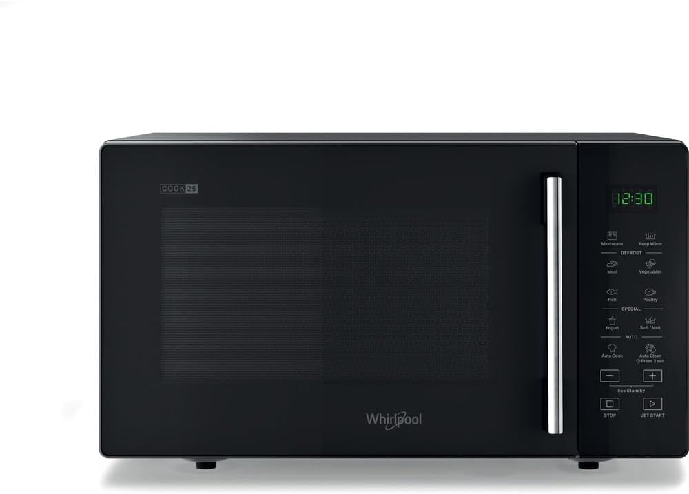 Whirlpool MWP 251 B Mikrowelle (freistehend, nur Mikrowelle, 25 l, 900 W, schwarz, 27 cm)