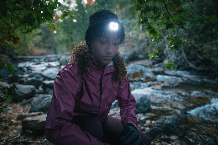 SEALSKINZ Wasserdichte LED-Rollmützenmütze für Kaltes Wetter – Schwarz, S/M