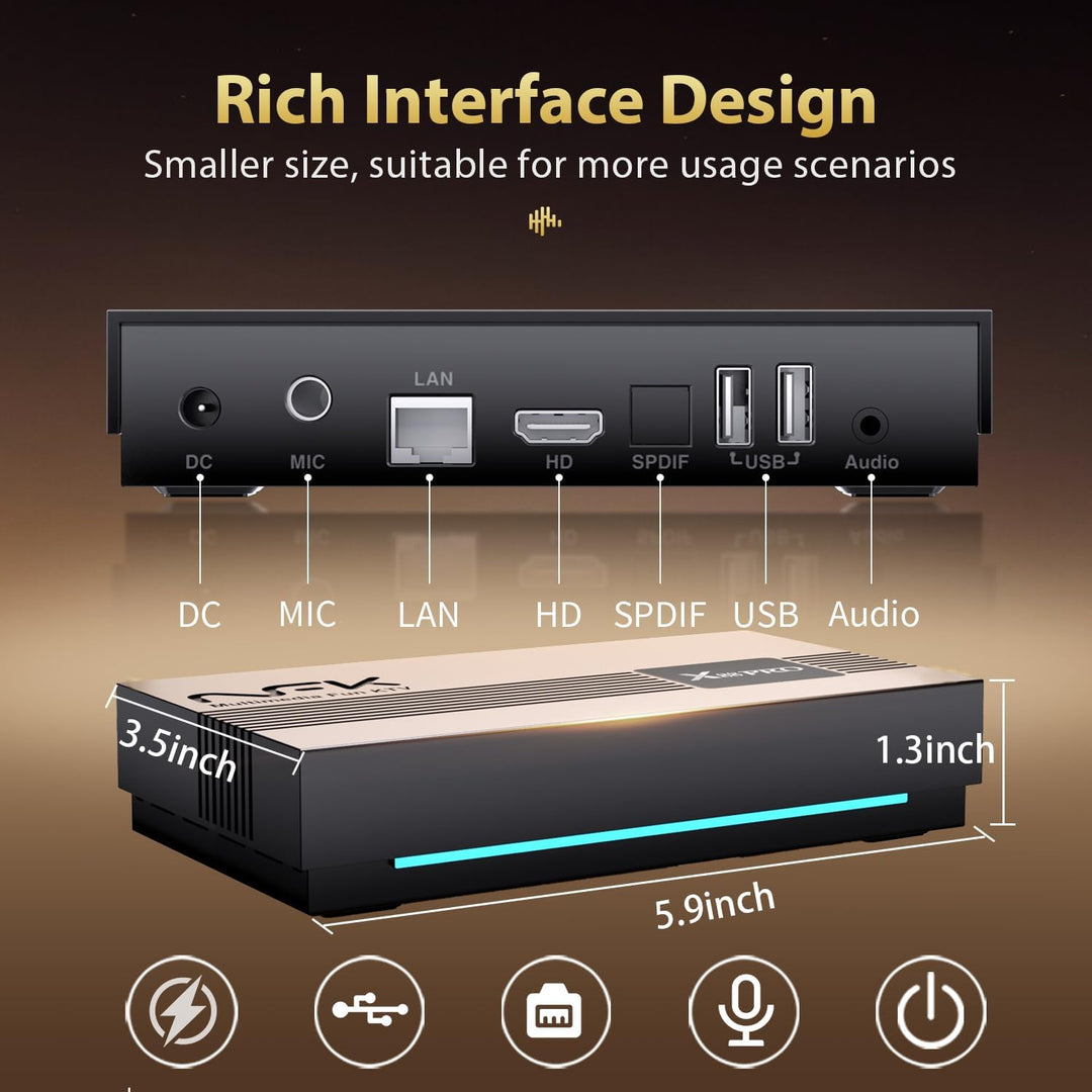 GREVA KTV Box Android 13.0, 8K Smart TV Box Android RK3528 Chipsatz Unterstützung WiFi6 HDR10 BT5.0