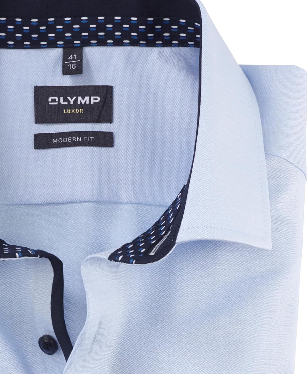 OLYMP Herren Businesshemd Langarm Luxor,Einfarbig,modern fit,Global Kent 37 Bleu 11, 37 Bleu 11