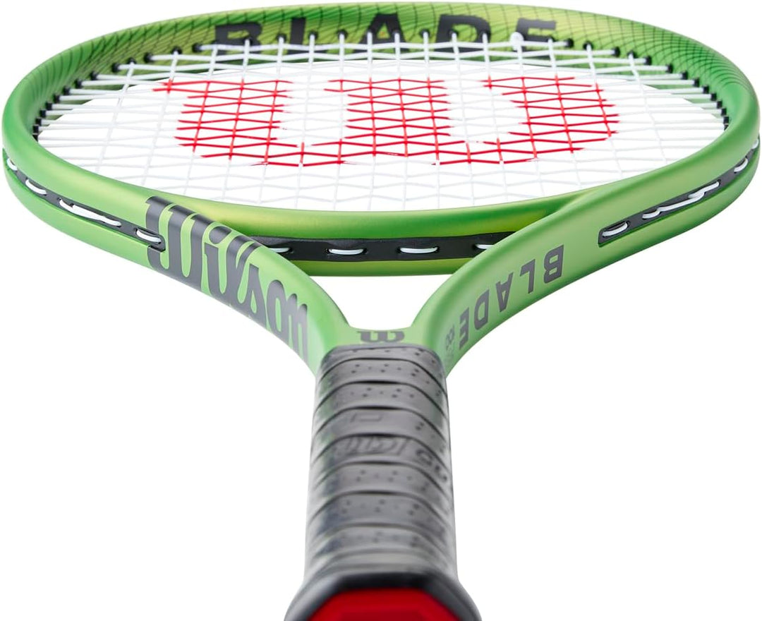 Wilson Blade Feel 100 Graphit-Tennisschläger, Mit BLX-Technologie für Wettkampfspieler, Farbe: Grün,