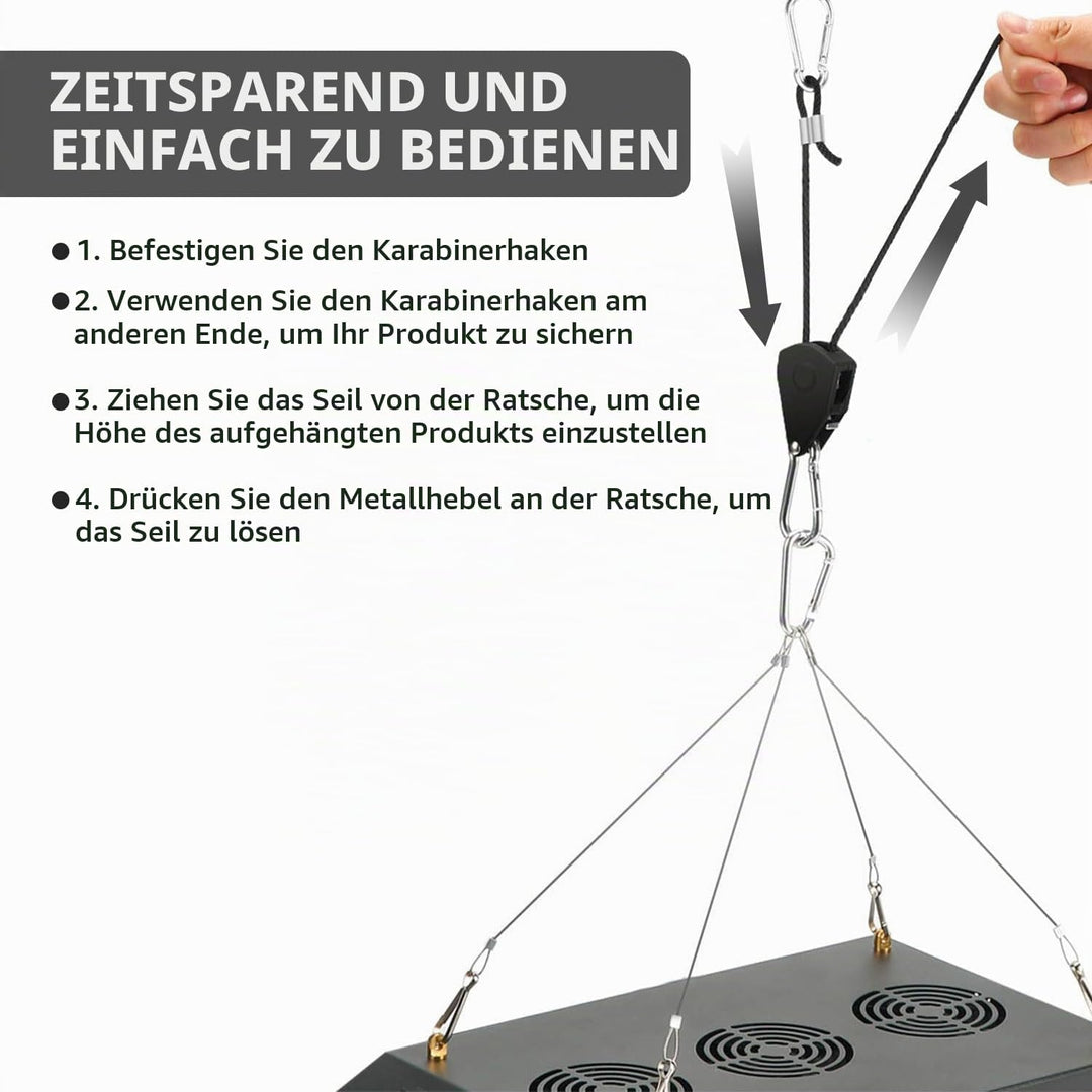 8 STK Ratchet Hanger Verstellbarer Seilaufhänger Ratschenseil Seilzugratsche Ratschenhaken Einstellb