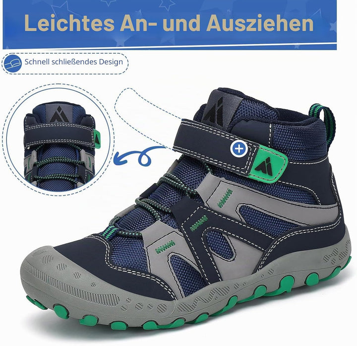 Mishansha Kinder Wanderschuhe rutschfest Trekkingschuhe Jungen Atmungsaktiv Outdoor Walkingschuhe Gr