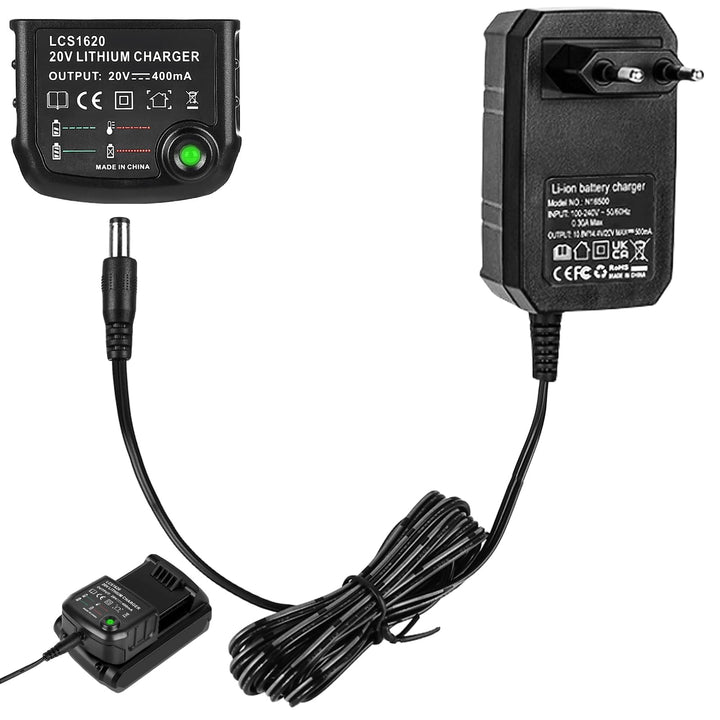 18V/20V Ladegerät Kompatibel mit Black & Decker: Ladegerät 18V/20V Lithium,Lithium-Ionen-Batterie BL