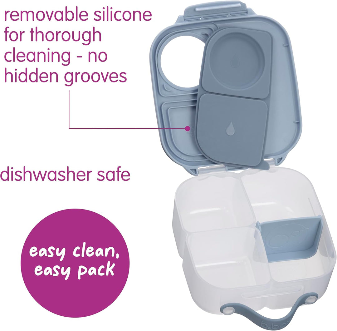 b.box Mini Lunchbox | Bento Box with 3 Compartments (2 Leakproof) | Ideal for Toddlers, Kids Lunch &