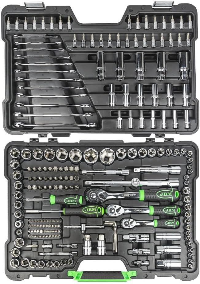 Jbm Refial 54045 Sechskant-Steckschlüssel-Set, verchromt, 216 Stück