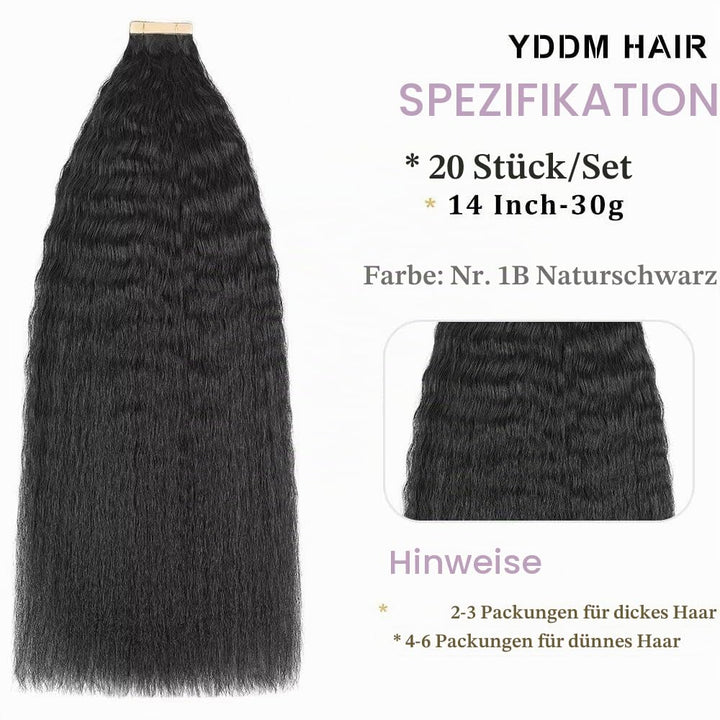 YDDM Schwarze Frauen tape extensions echthaar schwarz Kinky Straight Tape in haarverlängerung echtha