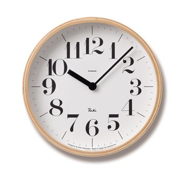 Lemnos Wanduhr Riki Clock/Designer Wanduhr ohne Tickgeräusche aus Japan/Wanduhr modern mit schleiche