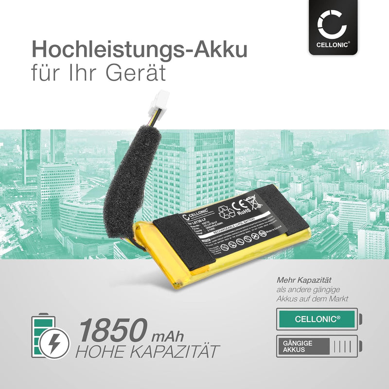 CELLONIC® Ersatzakku L0738-LF für JBL Tuner AM0304 Lautsprecher Musikbox Akku 1850mAh Soundbox Batte