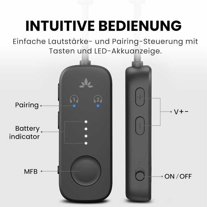 Avantree Relay - Premium Flugzeug Bluetooth 5.3 Adapter für alle Kopfhörer, apt-X geringe Latenz, un