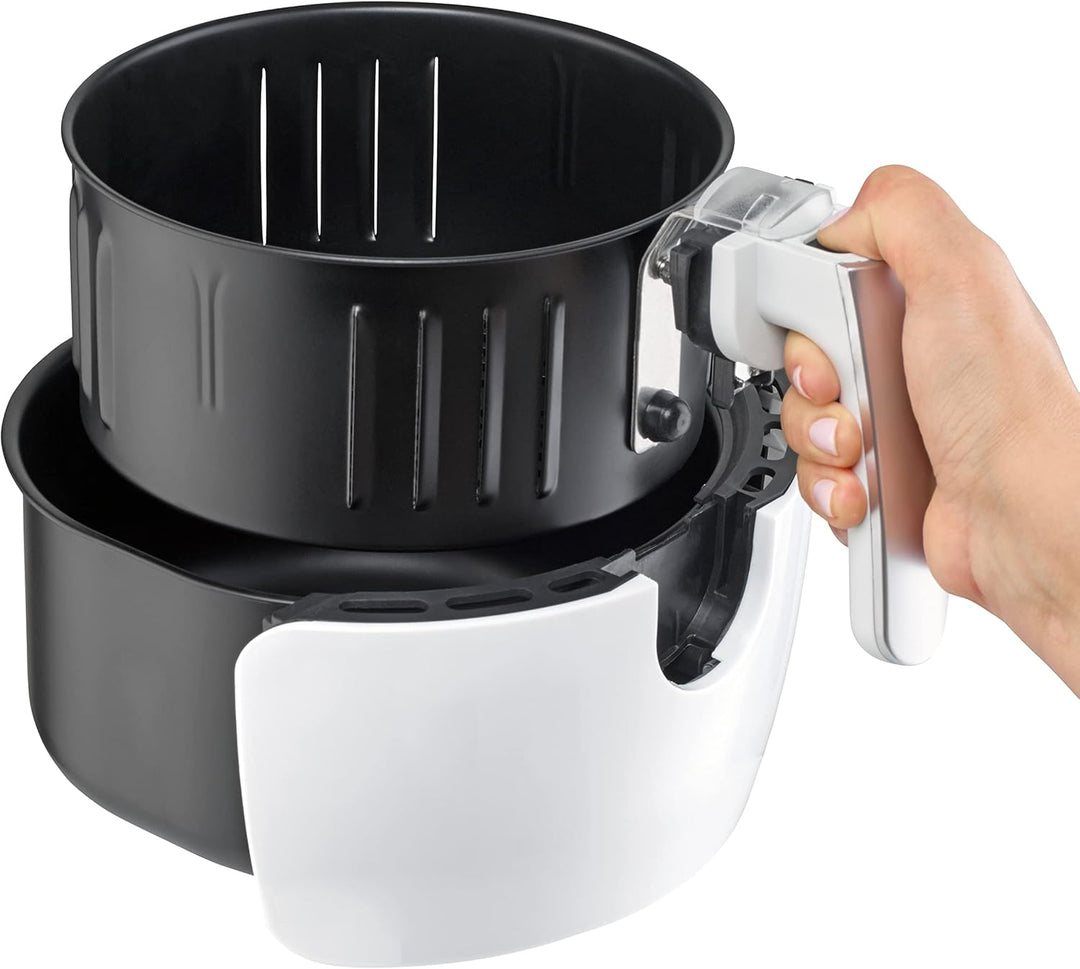 MONZANA® Heissluftfritteuse 3,6L Edelstahl - Air Fryer Mit Antihaftbeschichtung, Timereinstellung, T