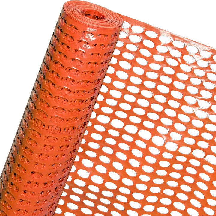 HaGa® Absperrzaun orange, 50m x 1,2m Höhe, Maschenweite 50mm x 35mm, ideal für Baustellen Sicherheit