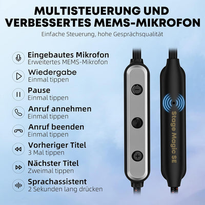 USB C Kopfhörer, In Ear Kopfhörer HiFi-Klang Magnetische USB C Headset mit Mikrofon, USB C Anschluss