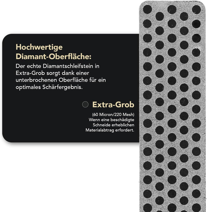 DMT DMTA4X DTM, Diamond Whetstone, Messerschärfer, Schleifstein, Schleifgerät, extra grobe Körnung,