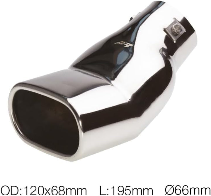 Simoni Racing TRX/62 Exhaust Tip Rectangular, INOX