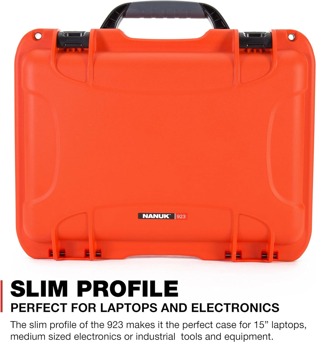 Nanuk 923 Wasserdichter Hartschalenkoffer Mit Plüschschaumeinlage - Orange Cubed Foam Orange, Cubed