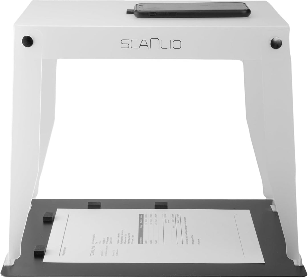 SCANLIO Pro | Faltbare Scanbox | Dokumente einfach und schnell mit dem Handy scannen | Handy Scanner