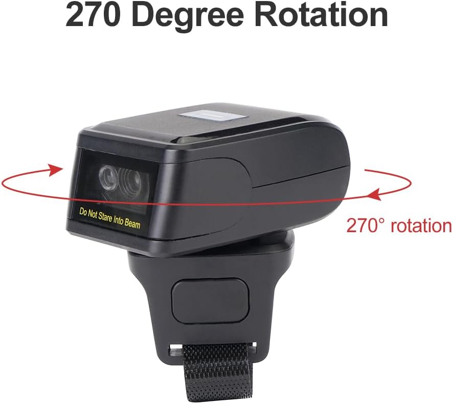 Marhynchus 2D -Barcode -Scanner Tragbarer Finger Handheld Wearable Ring Barcode Reader Wireless BT 2