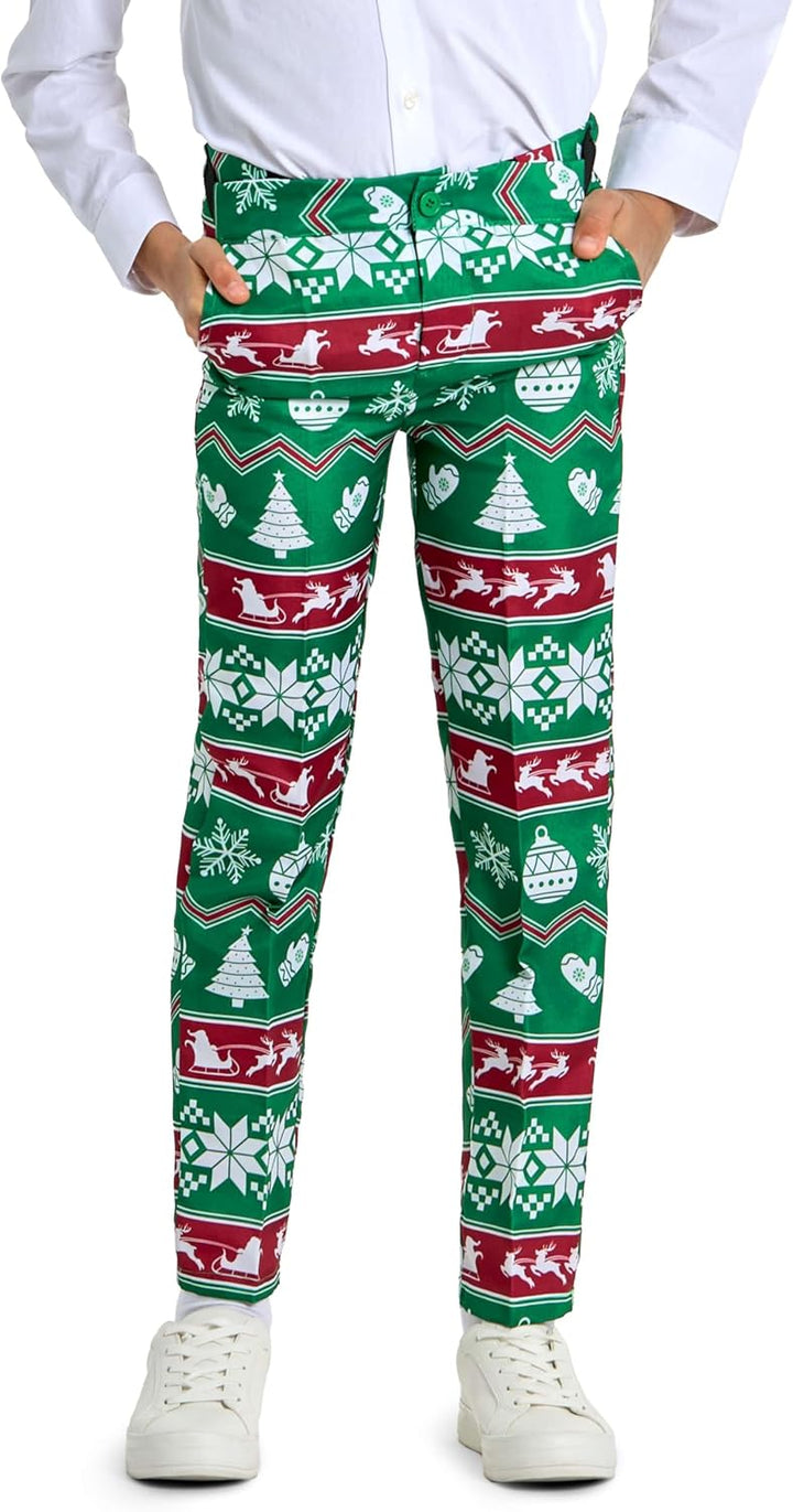 Suitmeister Jungen Weihnachtsanzug - Festliches Weihnachtsmann-Outfit - Party Kostüme S Christmas Gr