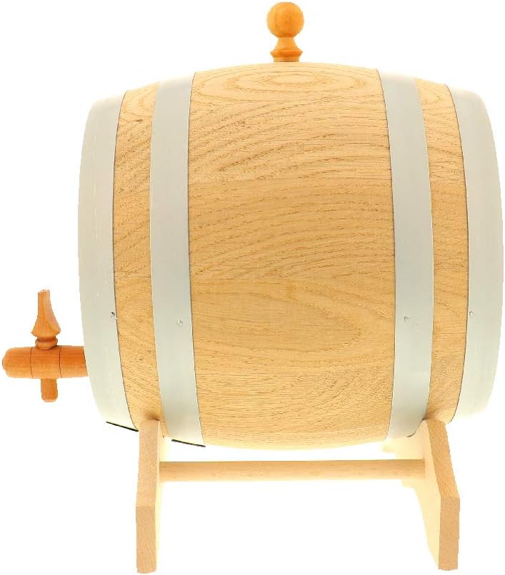 HOFMEISTER® 10 Liter Eichen-Fass, für Wein, Whisky & Schnaps, traditionelle EU Handarbeit, inkl. Anl