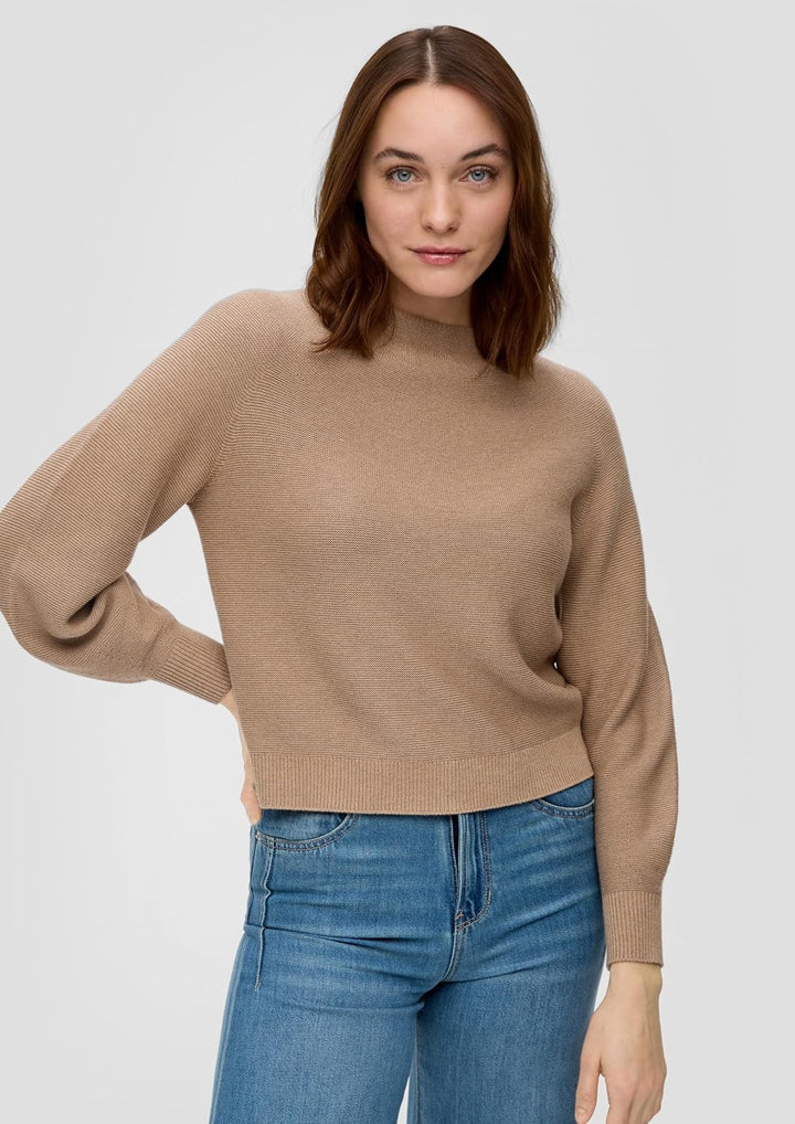 s.Oliver Strickpullover aus Viskosemix 36 Brown, 36 Brown