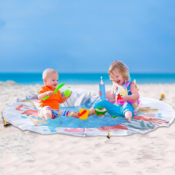Strandpool für Kleinkinder, tragbarer -Pfützenpool für den Aussenbereich, wasserdicht, sanddicht, fü