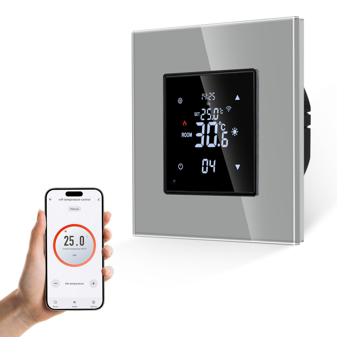 Smart Thermostat Heizung Grau Bodenheizkammer mit Alexa Echo, Google Assistant Konstante Temperaturk