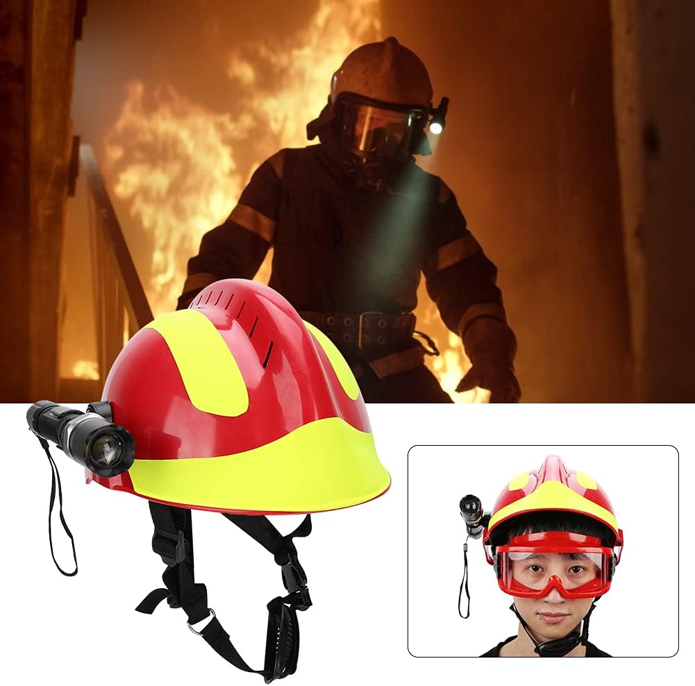 Rettungsschutzhelm Feuerwehrhelm Geschlossene Scheinwerfer und Brillen Outdoor Running Foot Camping