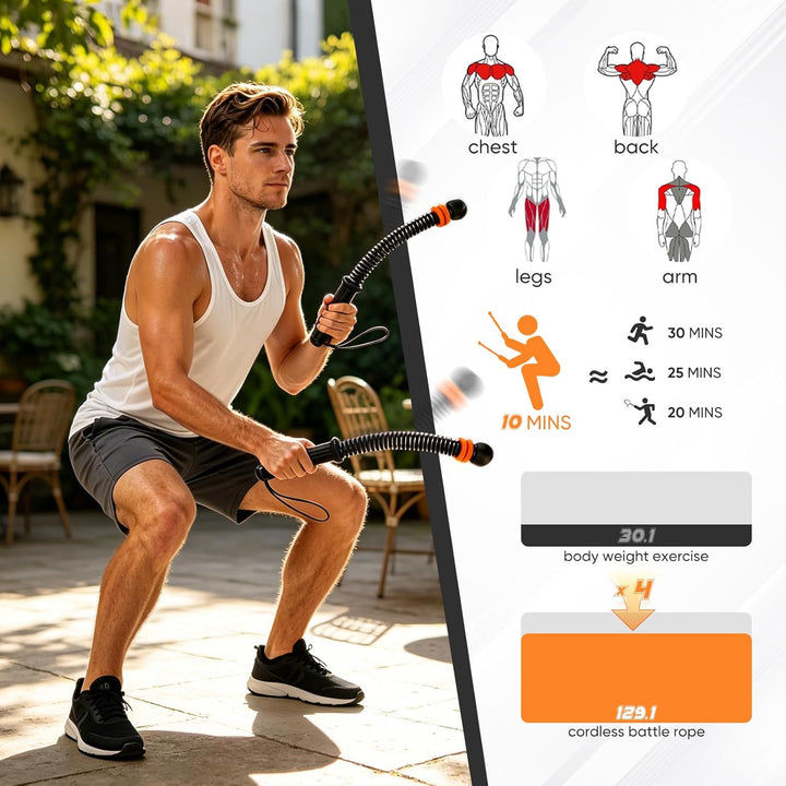 Verstellbare Battle Ropes ohne Seil, Springseil Erwachsene Fitness, Einem verstellbaren Gewichtsring
