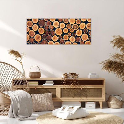 Wandbilder Dekoration Wohnzimmer Knoten Baum Stamm Panorama Bilder auf Leinwand 120x50cm Leinwandbil