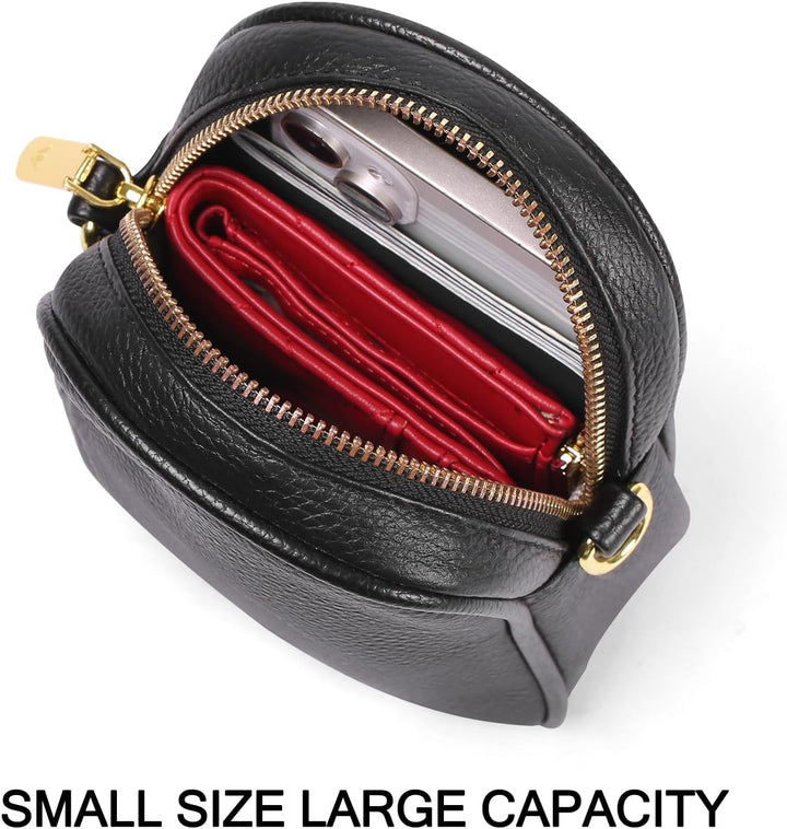 SENDEFN Handy Umhängetasche Damen, Leder Handytasche zum Umhängen Geldbörse Damen, Brieftasche mit V