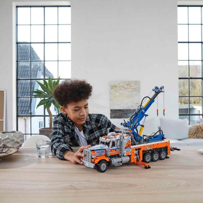 LEGO 42128 Technic Schwerlast-Abschleppwagen, Modellbauset, Technik für Kinder, Kran-Spielzeug, Gesc
