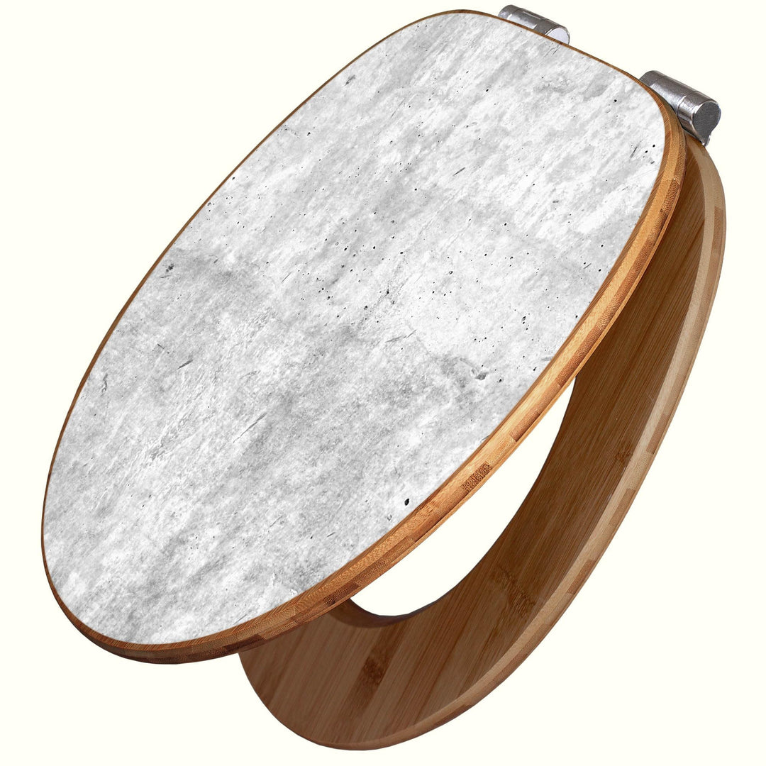 banjado Design WC Sitz Bambus Absenkautomatik 45,8x37,5cm - Toilettendeckel mit Absenkautomatik Holz