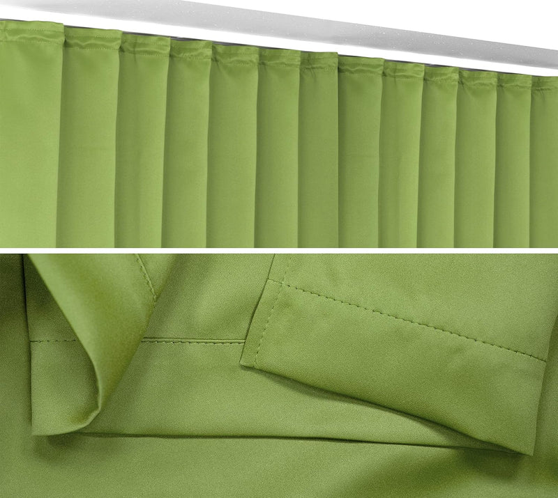 BEAUTEX Verdunkelungsgardine mit Kräuselband U-Band, Blackout Vorhang Blickdicht abdunkelnd, Grösse