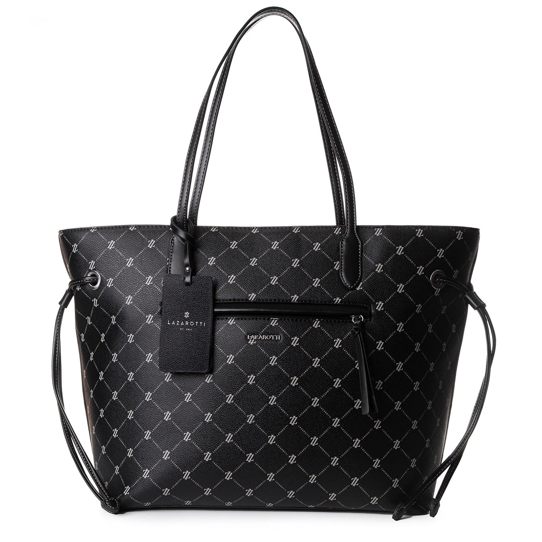 Lazarotti Palermo Shopper Tasche Damen | Tote Bag mit seitlichen Kordelzügen | XXL Schultertasche 37