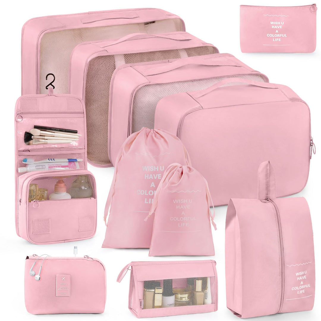koffer Organizer 11-teilig, Packing Cubes, leichte Reisegepäck-Organizer, platzsparend, wasserdicht,