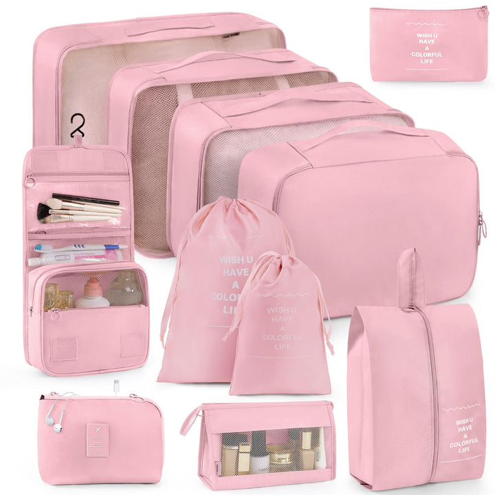 koffer Organizer 11-teilig, Packing Cubes, leichte Reisegepäck-Organizer, platzsparend, wasserdicht,