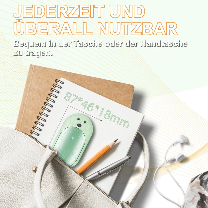 Lepwings Handwärmer Elektrisch, 2er-Pack, 6000 mAh Taschenwärmer Wiederverwendbar mit 3 Modi, 20 Stu