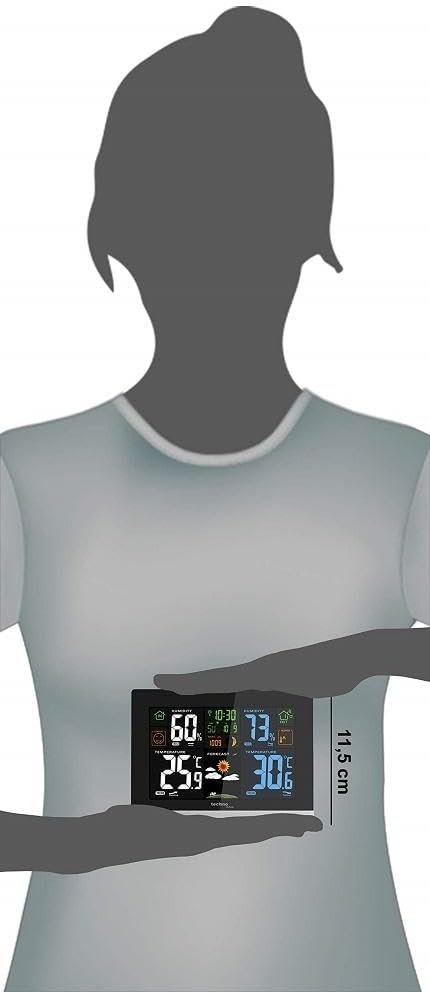 Technoline WS 6462 Funkwetterstation, Innentemperatur, Aussentemperatur, Luftfeuchte, Luftdruck, Ten