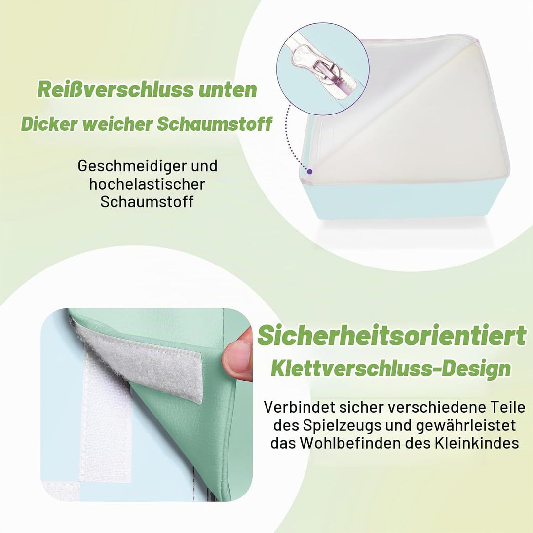 Wilwolfer Schaumstoff Bausteine Kinder Klettern Indoor: 6 Softbausteine Riesenbausteine Spielbaustei