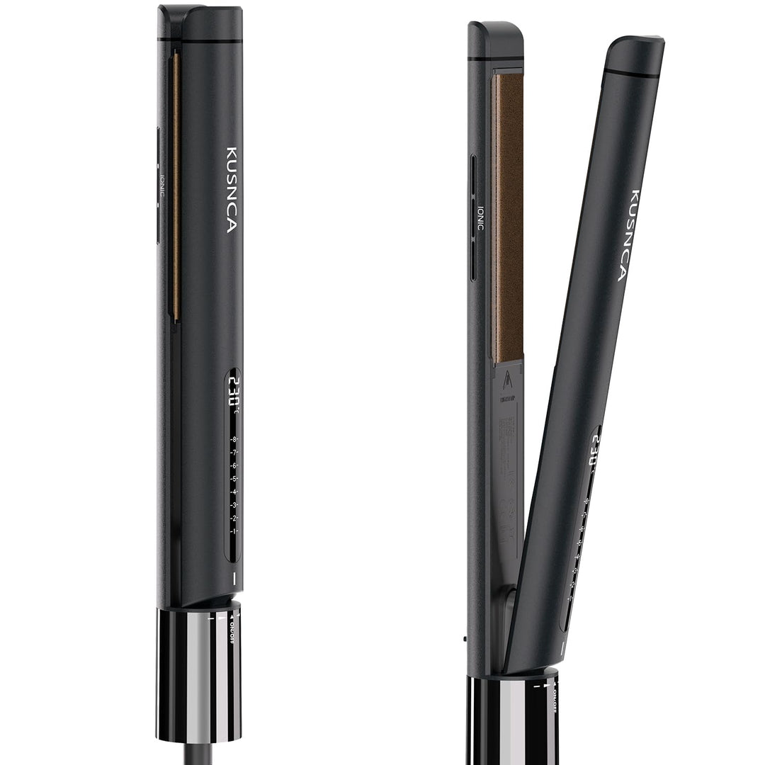 KUSNCA Ionen Glätteisen, 2 IN 1 Haarglätter Locken und Glätten Glatt und Glänzend, 3D-Schwebende Ker