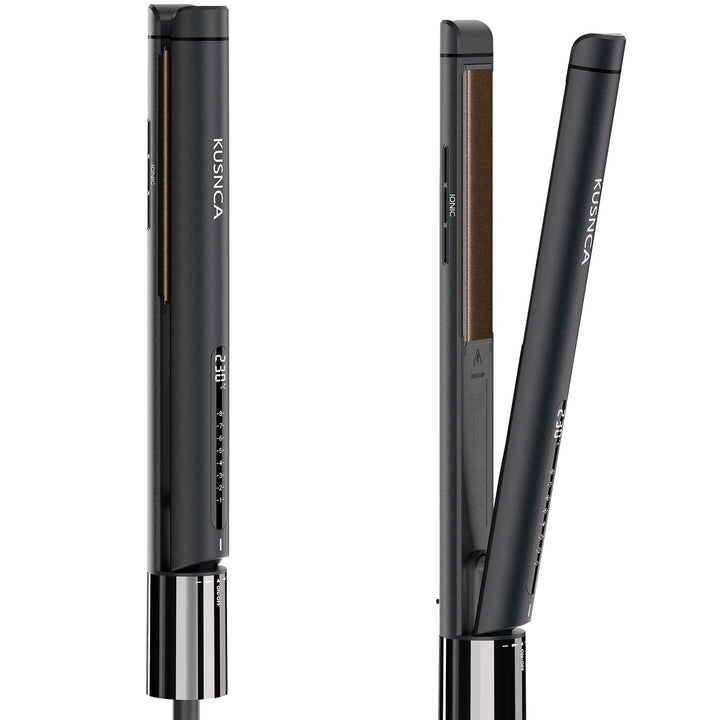 KUSNCA Ionen Glätteisen, 2 IN 1 Haarglätter Locken und Glätten Glatt und Glänzend, 3D-Schwebende Ker