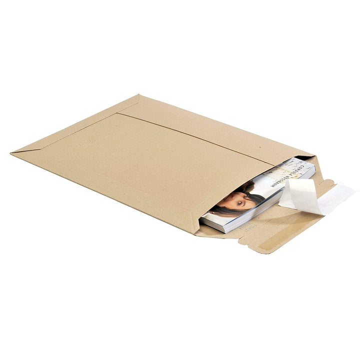 25 Versandtaschen aus Karton 250 x 353 mm bis 50 mm Gesamthöhe ideal für DIN A4 Karton 440 Gramm/m2