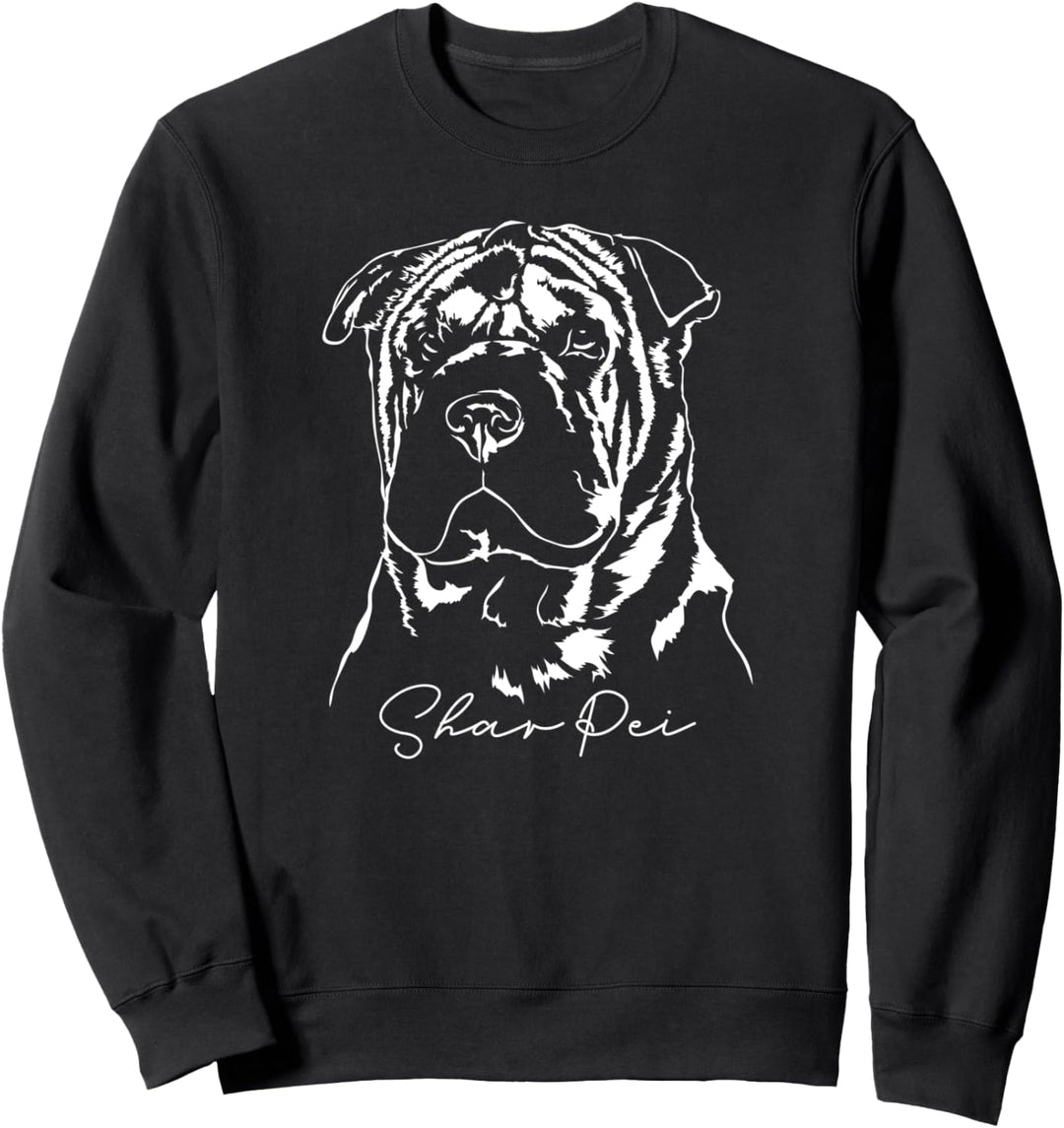 Shar Pei Hund Hunde Portrait Wilsigns Sweatshirt