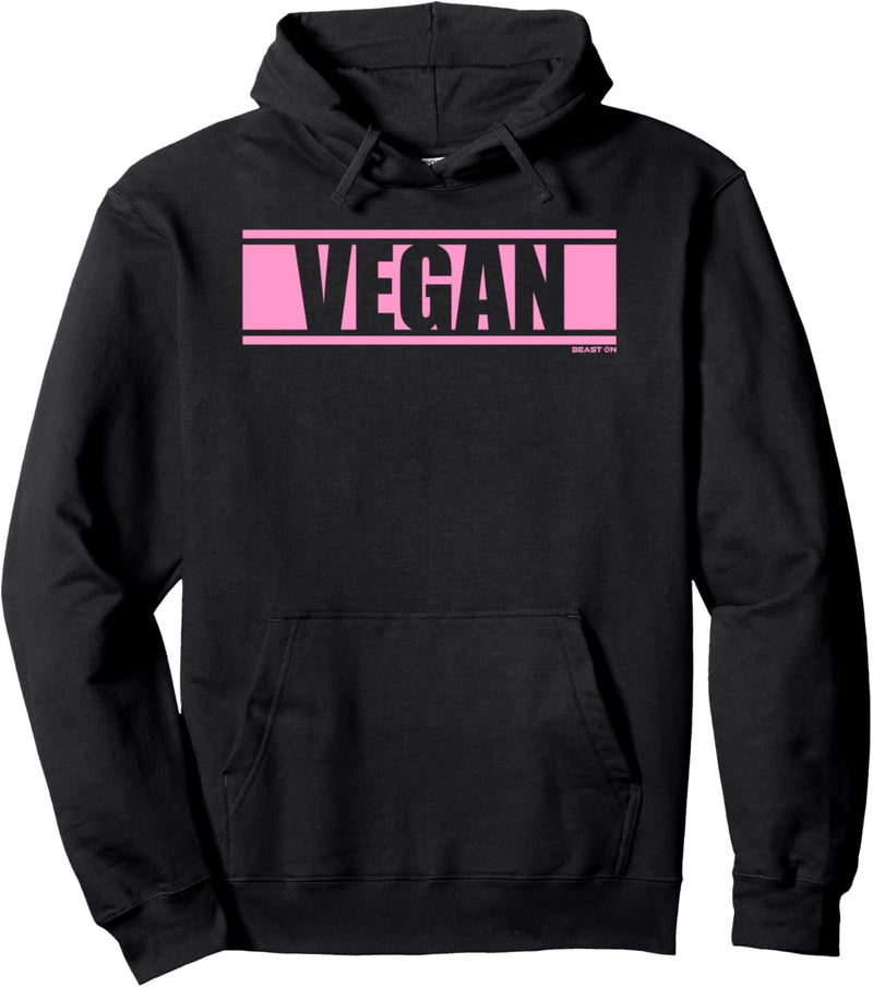 Vegan Rosa Veganer Vegetarier rosa Schrift Druck Motiv Pullover Hoodie