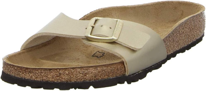 Birkenstock Classic MADRID BF-NUBUK Damen Pantoletten 37 EU Gold, 37 EU Gold