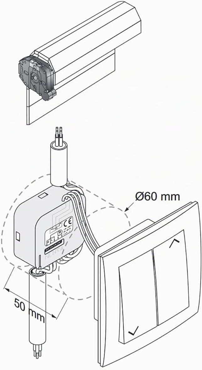 Somfy 2401162 - Rollladen-Mikromodul | RTS-Technologie | TaHoma kompatibel Rollladen-Mikroempfänger,