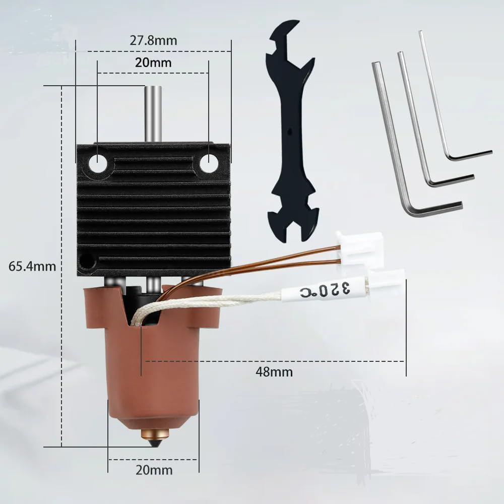 für Creality K1 Hotend Kit K1 Max 3D Drucker Extruder K1C Hot End Kit mit All in One Kupfer Titan Qu