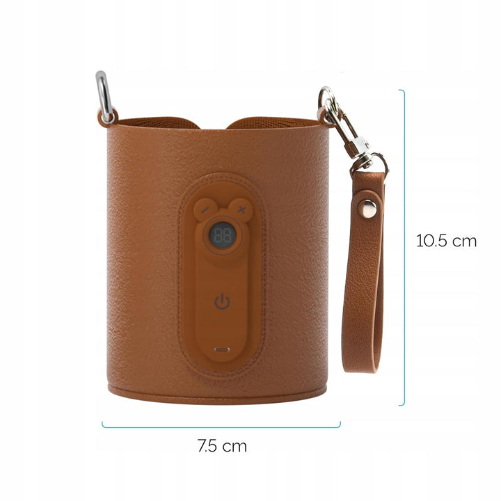 Varm Tragbarer Flaschenwärmer Baby, USB-C 5 V / 2 A, Temperaturbereich 40–65 °C mit LED-Display, pas
