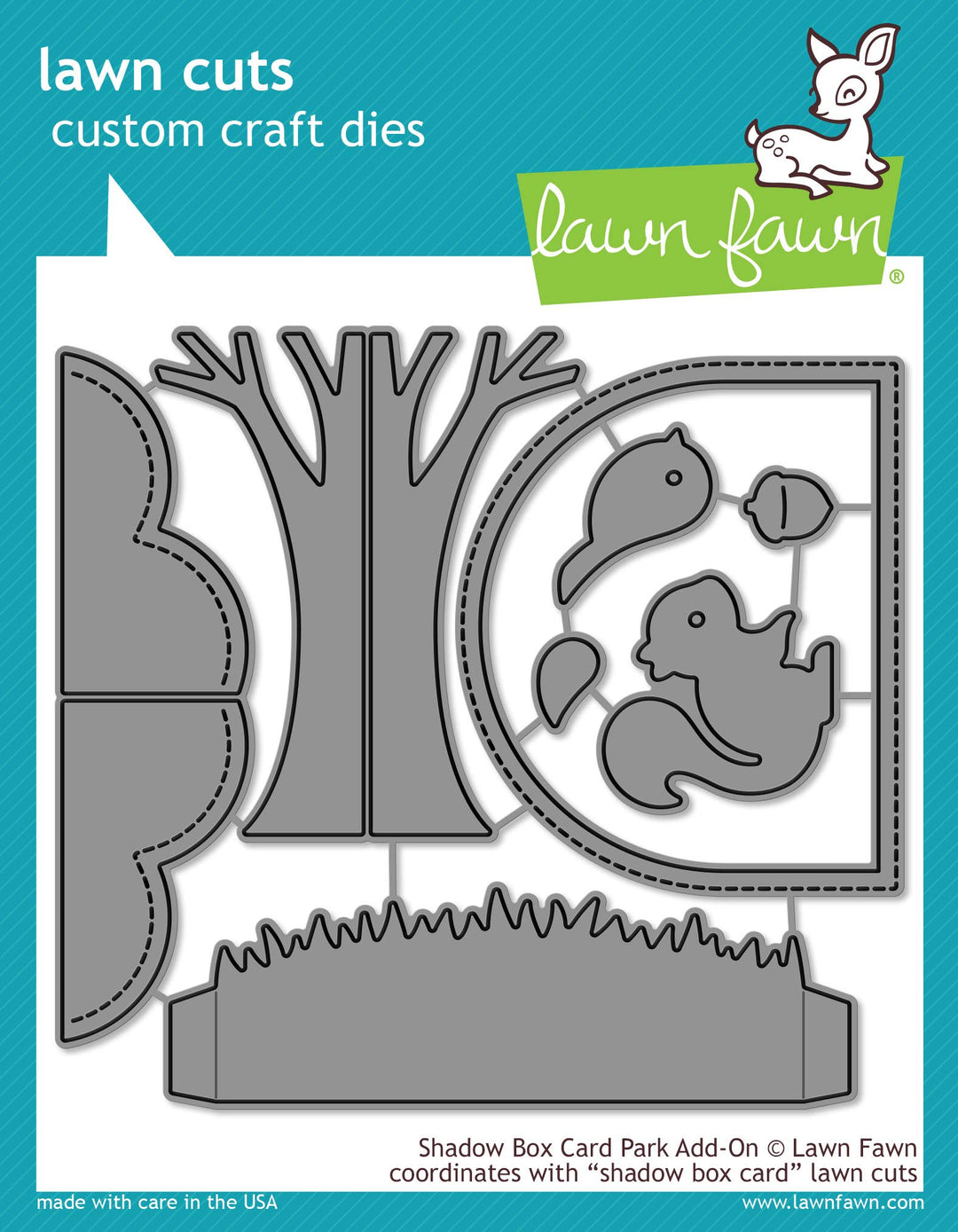 Lawn Fawn, Lawn cuts/Stanzschablone, Shadow Box Card Park add-on Originalversion, Originalversion